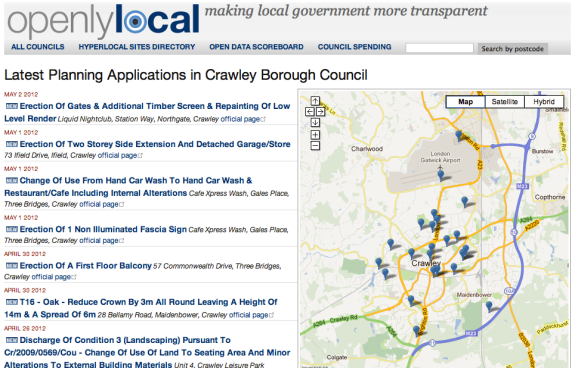 Crawley Council Planning Applications